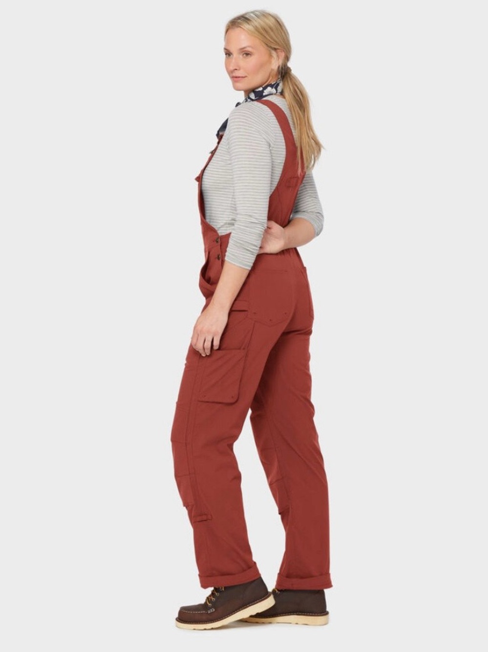 Duluth Trading Women's Heirloom Gardening Bib Overalls Brick XS - Picture 5 of 10